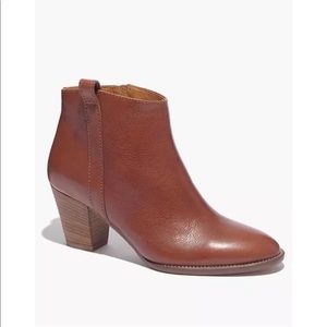 Madewell Billie Brown Leather Bootie